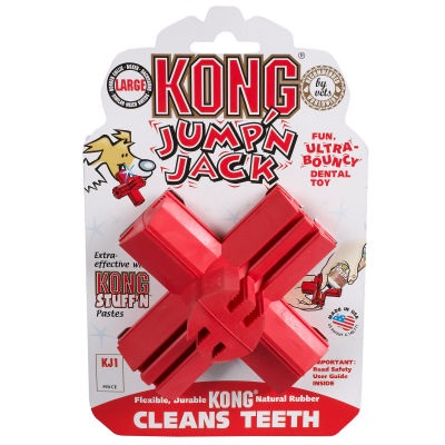 Kong Jump‘n Jack Medium dentální hračka kříž DOPRODEJ - 9cm